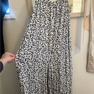 Z Supply Black and White Floral Jumpsuit